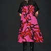 Black fan & red ribbon FSC kjole