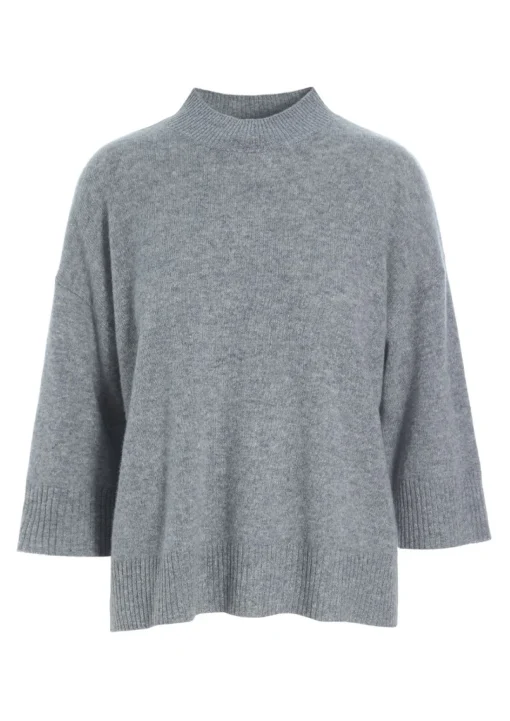 Cloud cashmere bluse med rund hals