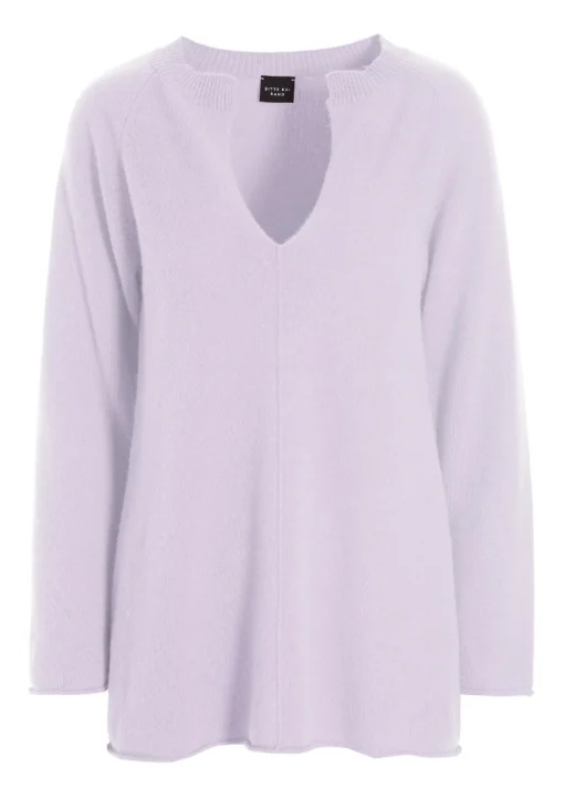 Cloud cashmere bluse med slids