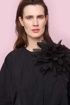 Fabric flower broche