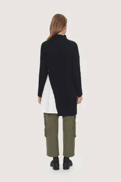 Gamine knit lang bluse