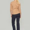 Globe rib bluse med 3/4 ærme