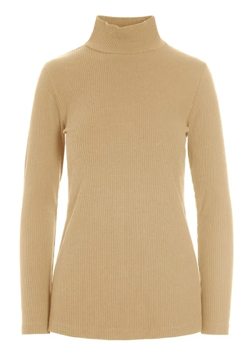 Globe rib højhalset bluse