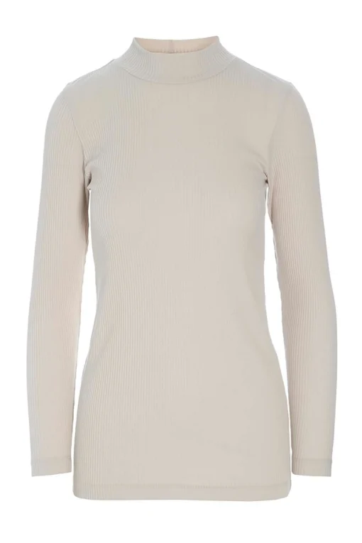 Globe rib højhalset bluse