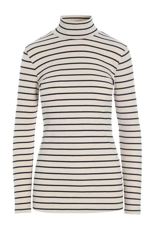 Globe stripe højhalset bluse
