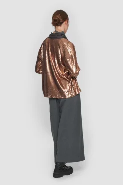Oiled sequin jakke