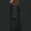 Pinstripe jersey blazer jakke
