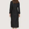 Pinstripe jersey lang kjole