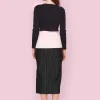Pinstripe jersey nederdel