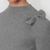 Saku knit bluse med sløjfe